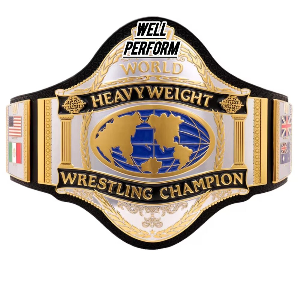 4767 World Heavyweight Wrestling Championship 1986 Retro Replica Title Belt
